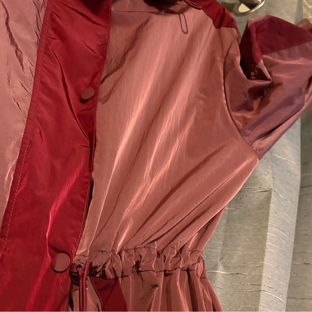 NWT- Chicos Maroon Long lightweight adorable hooded jacket for all seasons❤️ - Picture 6 of 16